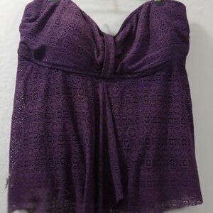 Purple lace dress shirt